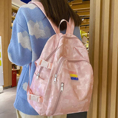 Women Waterproof Oxford Backpack Cool Girl Solid School Bag Trendy Ladies Cute Bag Travel Fashion Female Laptop College Backpack