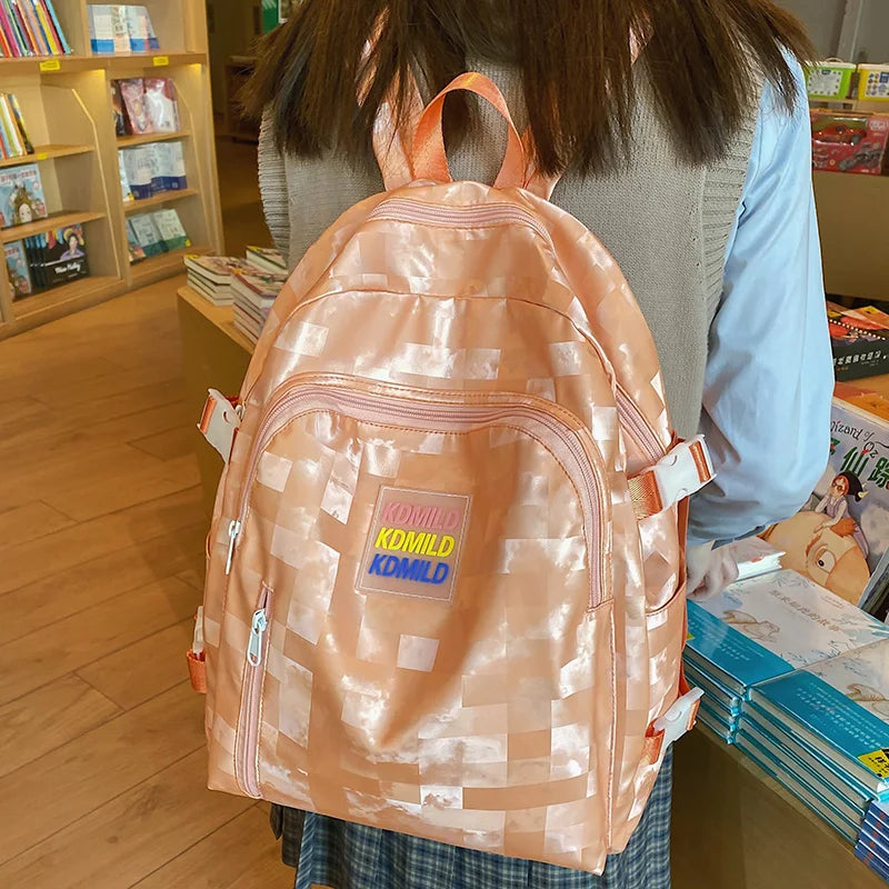 Women Waterproof Oxford Backpack Cool Girl Solid School Bag Trendy Ladies Cute Bag Travel Fashion Female Laptop College Backpack
