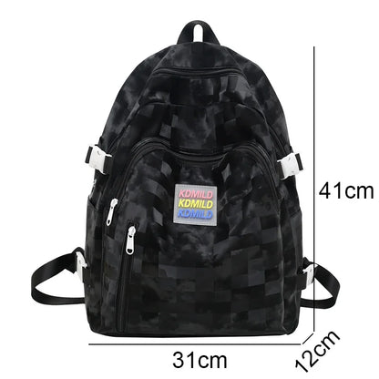 Women Waterproof Oxford Backpack Cool Girl Solid School Bag Trendy Ladies Cute Bag Travel Fashion Female Laptop College Backpack