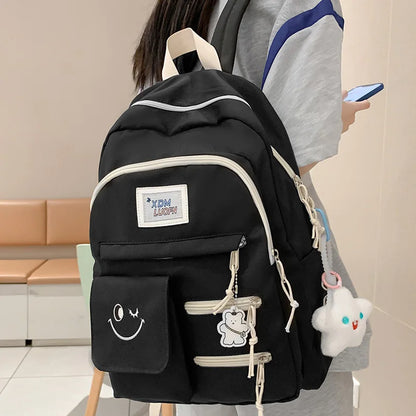 Women Waterproof School Bag Fashion Ladies Nylon College Backpack Female Cute Student Bags Girl Travel Book Laptop Backpack Cool