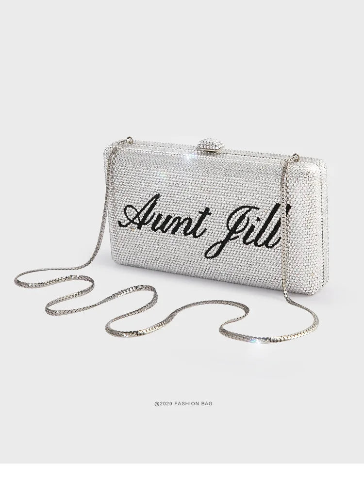 Women Wedding Party Prom Clear Crystal Diamond Evening Bags Clutch Purse Handbag Clutch Bag Lady Clutches Bags Shoulder Bags