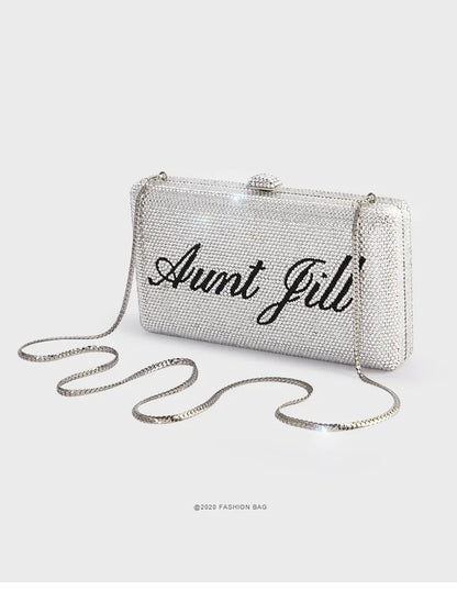 Women Wedding Party Prom Clear Crystal Diamond Evening Bags Clutch Purse Handbag Clutch Bag Lady Clutches Bags Shoulder Bags
