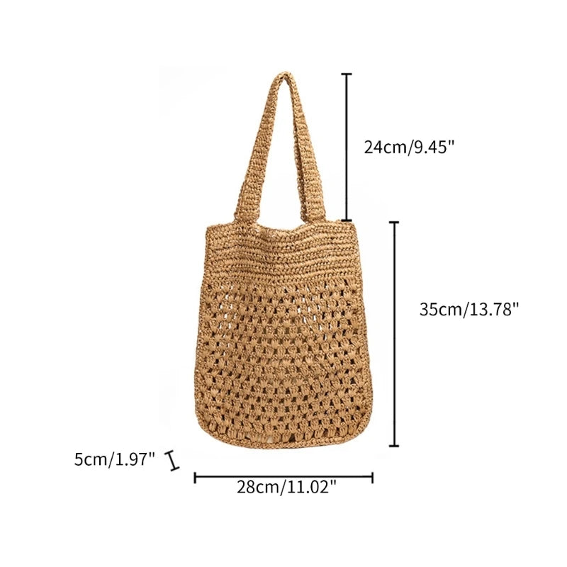 Women Woven Beaches Bag Stylish Woven Straw Purse Embraces Nature in Style Gift