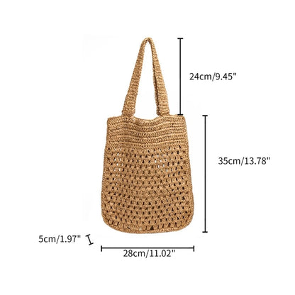Women Woven Beaches Bag Stylish Woven Straw Purse Embraces Nature in Style Gift