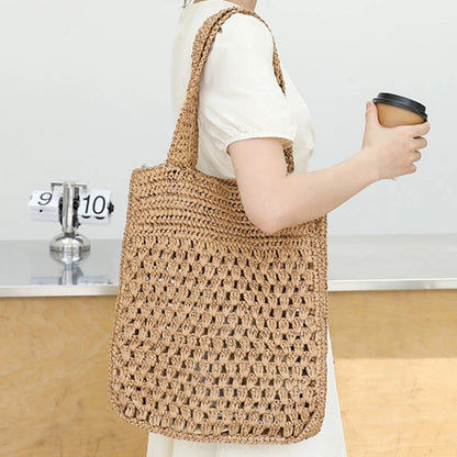 Women Woven Beaches Bag Stylish Woven Straw Purse Embraces Nature in Style Gift