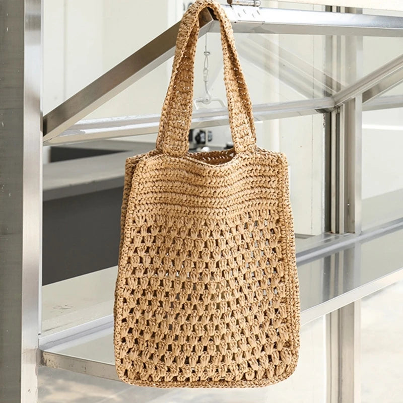 Women Woven Beaches Bag Stylish Woven Straw Purse Embraces Nature in Style Gift