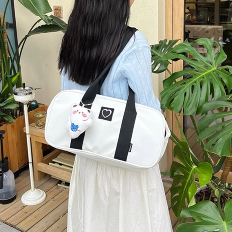 Women Y2k Shoulder Bag Lightweight Tote Handbag Underarm Tote School Bag