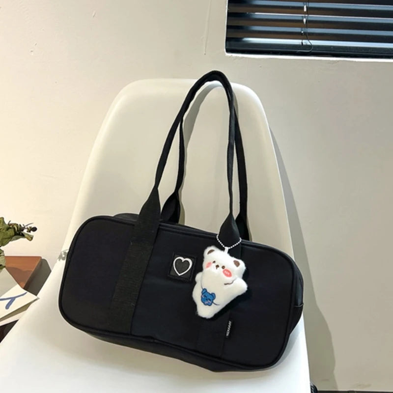 Women Y2k Shoulder Bag Lightweight Tote Handbag Underarm Tote School Bag