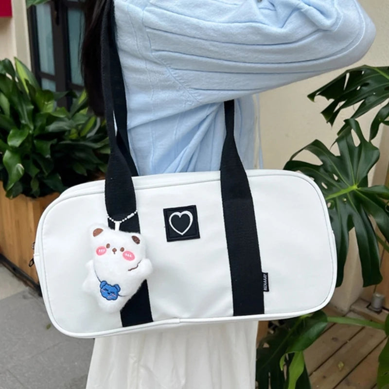 Women Y2k Shoulder Bag Lightweight Tote Handbag Underarm Tote School Bag