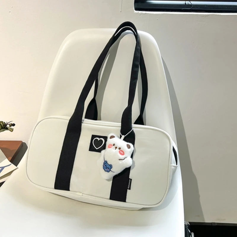 Women Y2k Shoulder Bag Lightweight Tote Handbag Underarm Tote School Bag
