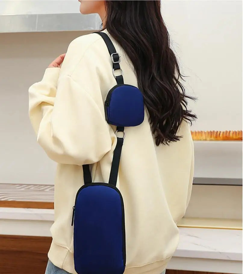 Women Zipper Shoulder Bag Small Cotton Handbag Casual Female Eco Crossbody Bag