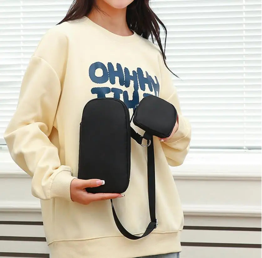 Women Zipper Shoulder Bag Small Cotton Handbag Casual Female Eco Crossbody Bag