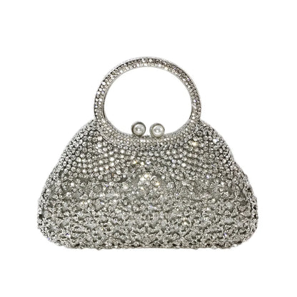 Women evening party diamonds elegant clutches luxuries bridal wedding party flower clutch purse hollow out crystal purses bag