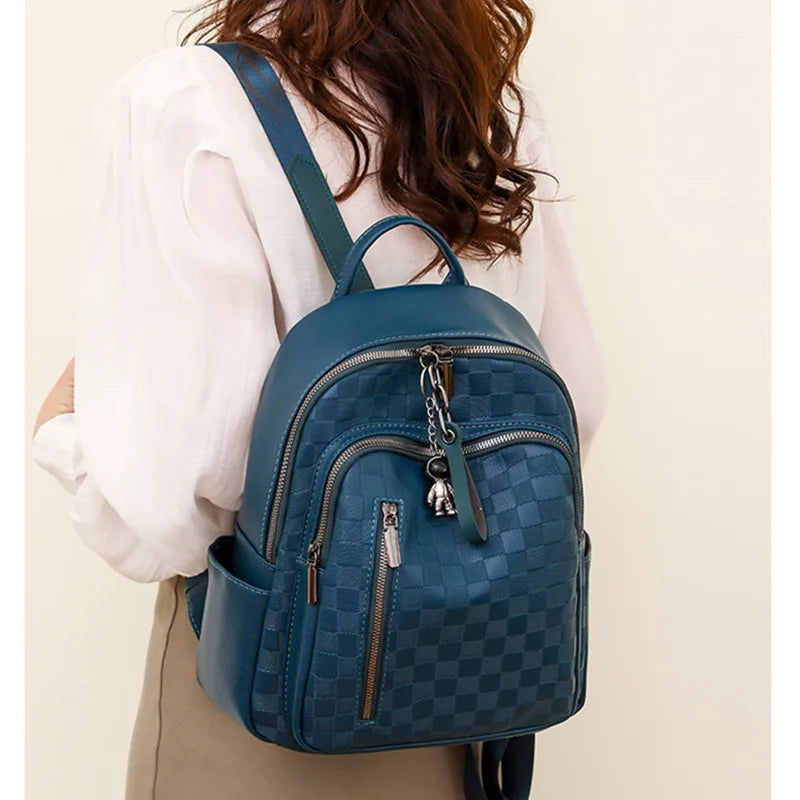 Women fashion pu leather backpack female shoulder bag ladies backpack leisure vintage travel backpack woman work backpack gift