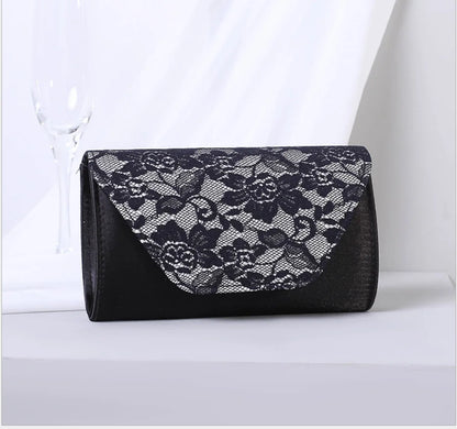 Women lace Clutch bag Evening Bags Hard Case Luxury Handbags Ladies Metal Clutches Wedding Purse Envelope shoulder bag for women
