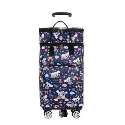 Women large-capacity insulation shopping bag grocery cart trolley portable folding trolley Women Travel Trolley Bag Wheeled bag