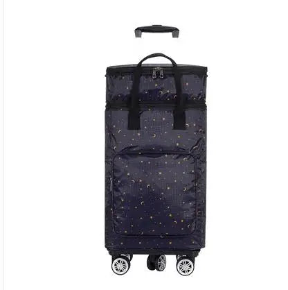 Women large-capacity insulation shopping bag grocery cart trolley portable folding trolley Women Travel Trolley Bag Wheeled bag