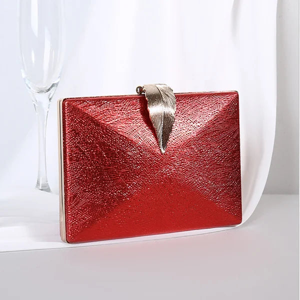 Women leaf clutch  Purse Evening bags Clutch Bag Bridal Clutches bags Wedding Party Minaudiere cross body bag shoulder bags lady