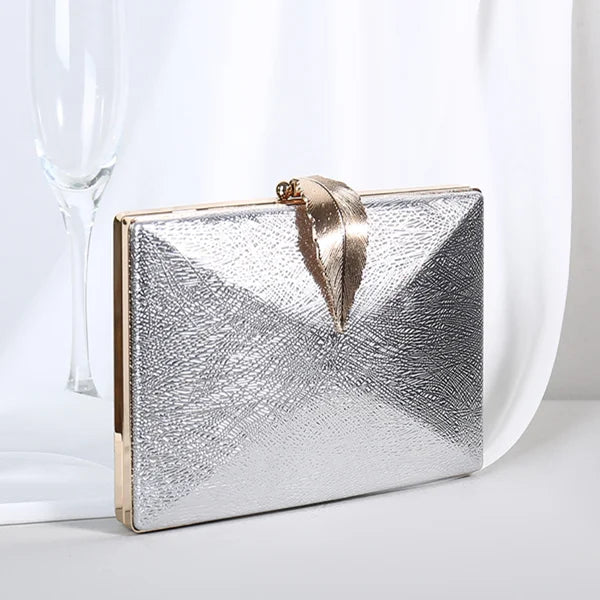 Women leaf clutch  Purse Evening bags Clutch Bag Bridal Clutches bags Wedding Party Minaudiere cross body bag shoulder bags lady