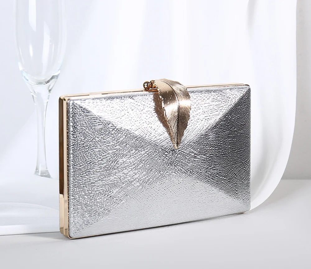 Women leaf clutch  Purse Evening bags Clutch Bag Bridal Clutches bags Wedding Party Minaudiere cross body bag shoulder bags lady