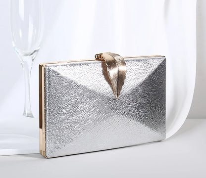 Women leaf clutch  Purse Evening bags Clutch Bag Bridal Clutches bags Wedding Party Minaudiere cross body bag shoulder bags lady