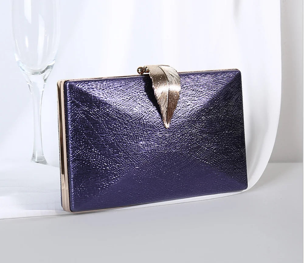 Women leaf clutch  Purse Evening bags Clutch Bag Bridal Clutches bags Wedding Party Minaudiere cross body bag shoulder bags lady