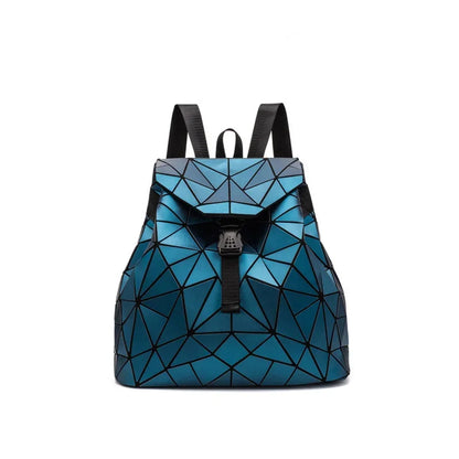 Women matte Geometric bag Female s For Teenage Girls Bagpack Drawstring Bag Holographic Backpack