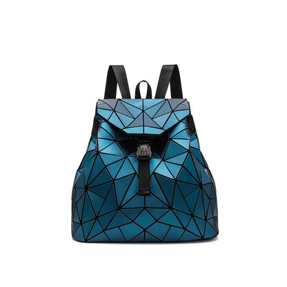 Women matte Geometric bag Female s For Teenage Girls Bagpack Drawstring Bag Holographic Backpack