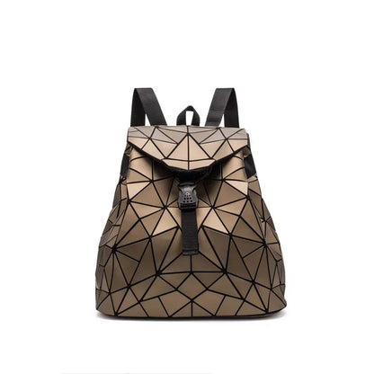 Women matte Geometric bag Female s For Teenage Girls Bagpack Drawstring Bag Holographic Backpack