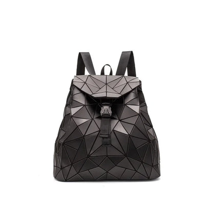 Women matte Geometric bag Female s For Teenage Girls Bagpack Drawstring Bag Holographic Backpack