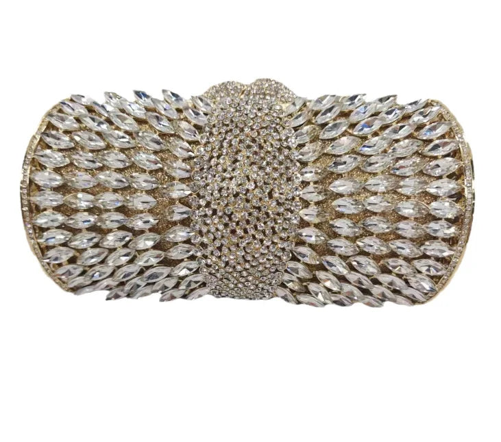 Women purple Diamonds Clutches Rhinestone Bag Flower Clutch Party Evening Purse Handbags Wedding   Female wallet