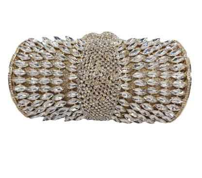Women purple Diamonds Clutches Rhinestone Bag Flower Clutch Party Evening Purse Handbags Wedding   Female wallet