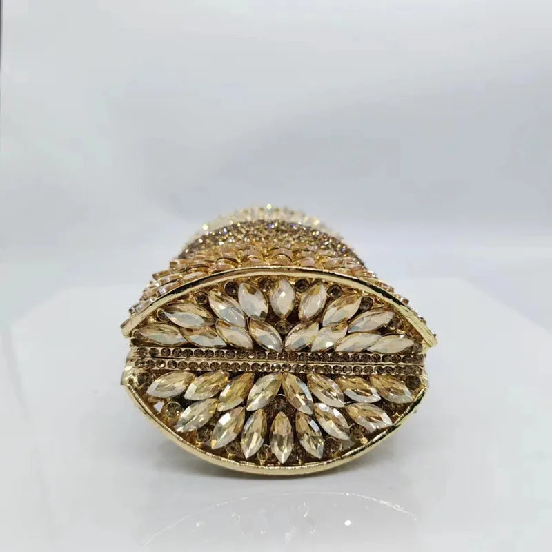 Women purple Diamonds Clutches Rhinestone Bag Flower Clutch Party Evening Purse Handbags Wedding   Female wallet