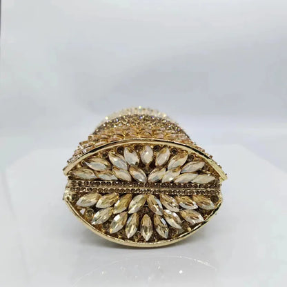 Women purple Diamonds Clutches Rhinestone Bag Flower Clutch Party Evening Purse Handbags Wedding   Female wallet