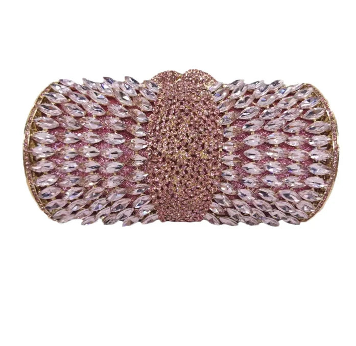 Women purple Diamonds Clutches Rhinestone Bag Flower Clutch Party Evening Purse Handbags Wedding   Female wallet