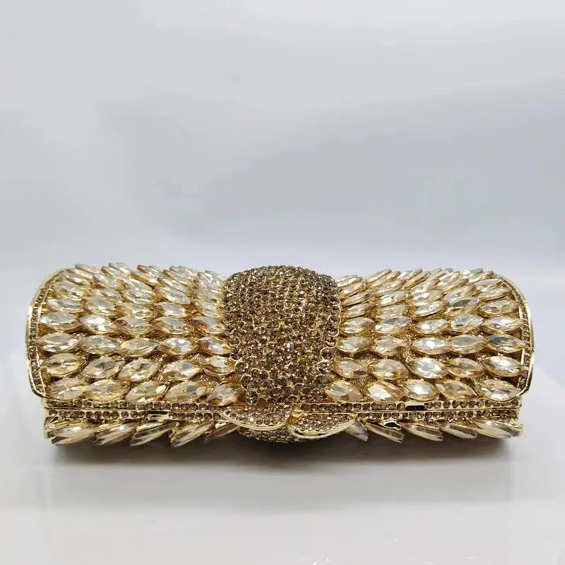Women purple Diamonds Clutches Rhinestone Bag Flower Clutch Party Evening Purse Handbags Wedding   Female wallet
