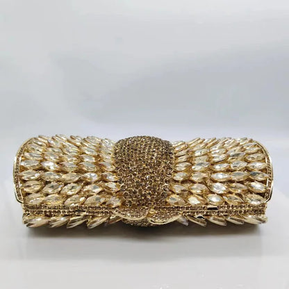 Women purple Diamonds Clutches Rhinestone Bag Flower Clutch Party Evening Purse Handbags Wedding   Female wallet