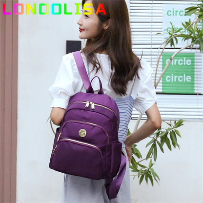 Women's Backpack 2022 Large Capacity Lady Travel Bagpack Simple Solid Color Shoulder Bag High Quality Female Rucksack Mochilas