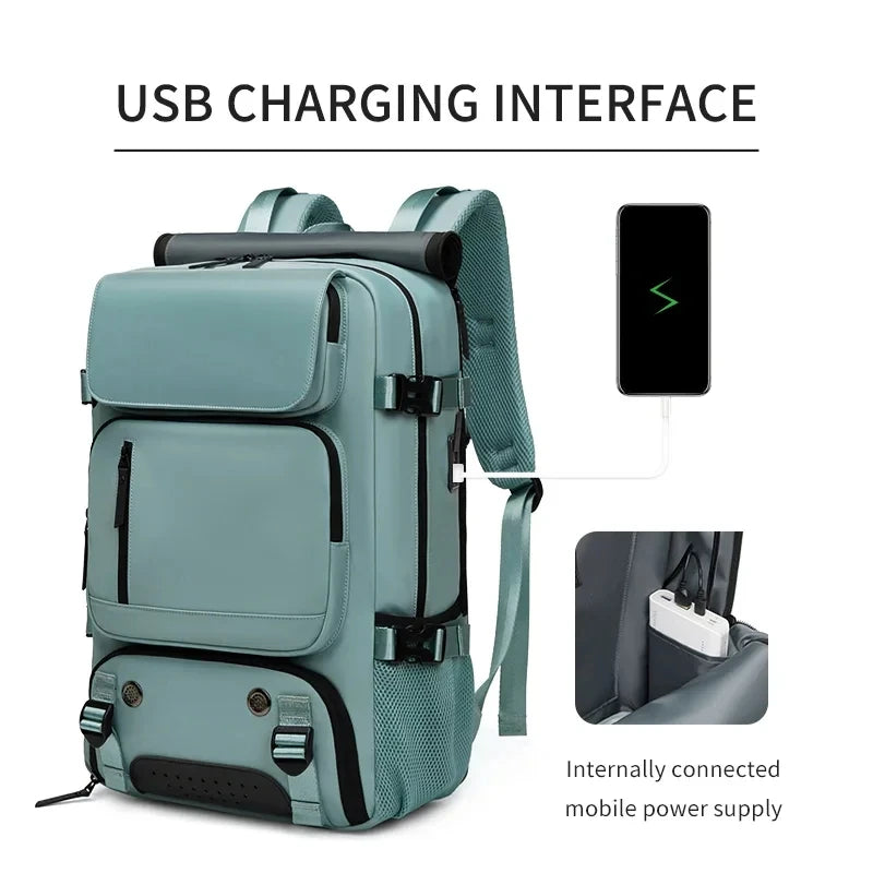 Women's Backpack Bags 2024 Large Capacity Waterproof Handbags Fashion Travel Hikking Lightweight Men Backpacks USB Charging Port