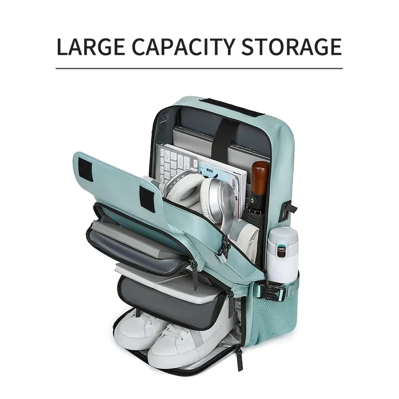 Women's Backpack Bags 2024 Large Capacity Waterproof Handbags Fashion Travel Hikking Lightweight Men Backpacks USB Charging Port