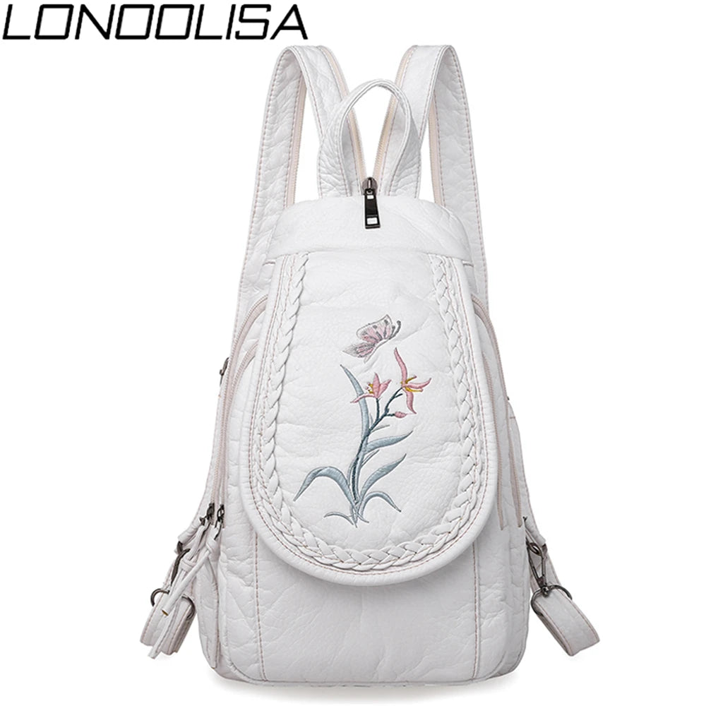 Women's  Backpack Ladies Small Backpack For Teenage Girl  Bagpack Soft Washed Leather Chest Bags for Women 2020 Mochila Feminina