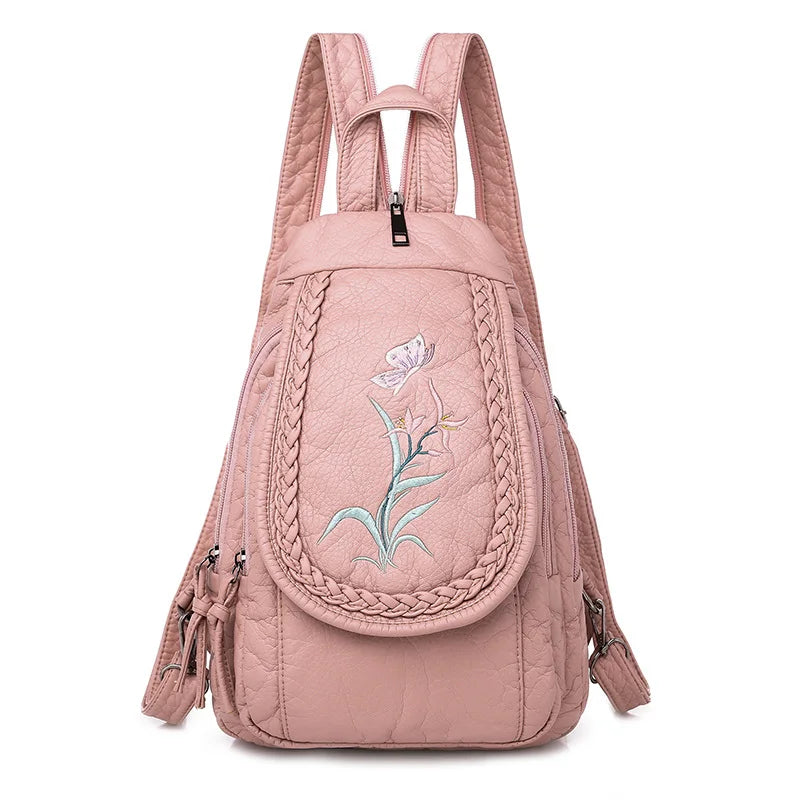 Women's  Backpack Ladies Small Backpack For Teenage Girl  Bagpack Soft Washed Leather Chest Bags for Women 2020 Mochila Feminina