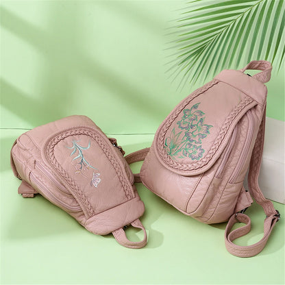 Women's  Backpack Ladies Small Backpack For Teenage Girl  Bagpack Soft Washed Leather Chest Bags for Women 2020 Mochila Feminina