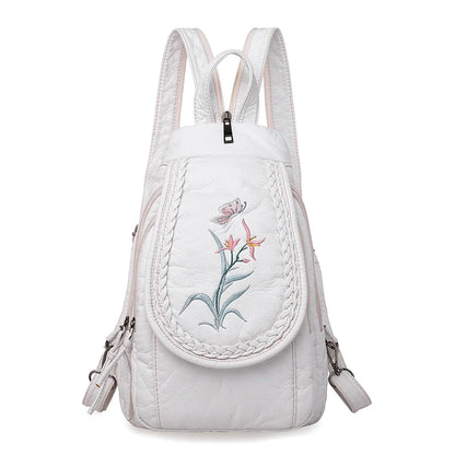 Women's  Backpack Ladies Small Backpack For Teenage Girl  Bagpack Soft Washed Leather Chest Bags for Women 2020 Mochila Feminina
