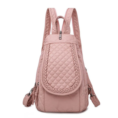 Women's  Backpack Ladies Small Backpack For Teenage Girl  Bagpack Soft Washed Leather Chest Bags for Women 2020 Mochila Feminina
