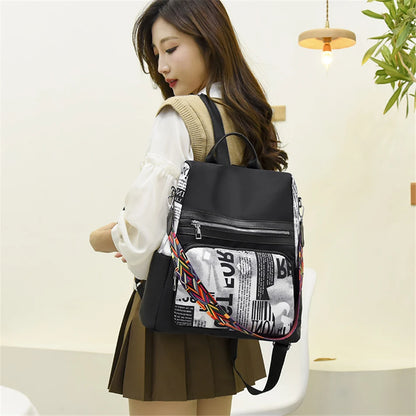 Women's Backpack Large Capacity Casual Back Pack Travel Bagpack Shoulder Bag High Quality Nylon Cloth Racksack Mochila Sac A Dos