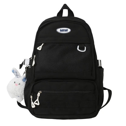 Women's Backpack Solid Color Female Multi-pocket Big Woman Travel Bag High Quality Schoolbag for Teenage Girl Boy Book Knapsack
