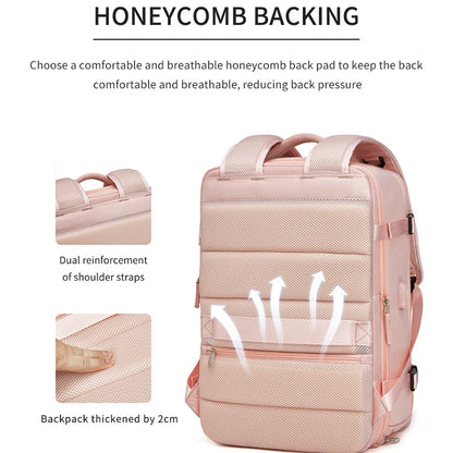 Women's Backpack Travel Waterproof USB Port Shoes Bag Laptop Casual Fashion School Backpacks Expandable Female Bags Promotion