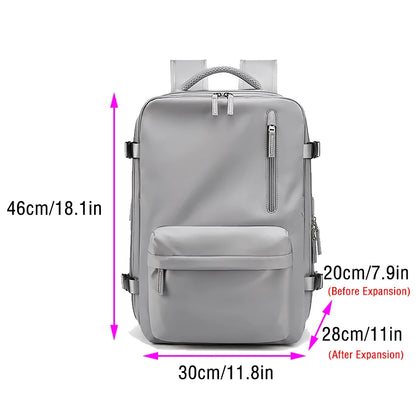 Women's Backpack Travel Waterproof USB Port Shoes Bag Laptop Casual Fashion School Backpacks Expandable Female Bags Promotion