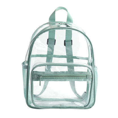 Women's Backpack Waterproof PVC Female Fashion College Students Transparent Bag Large Solid Clear Backpacks
